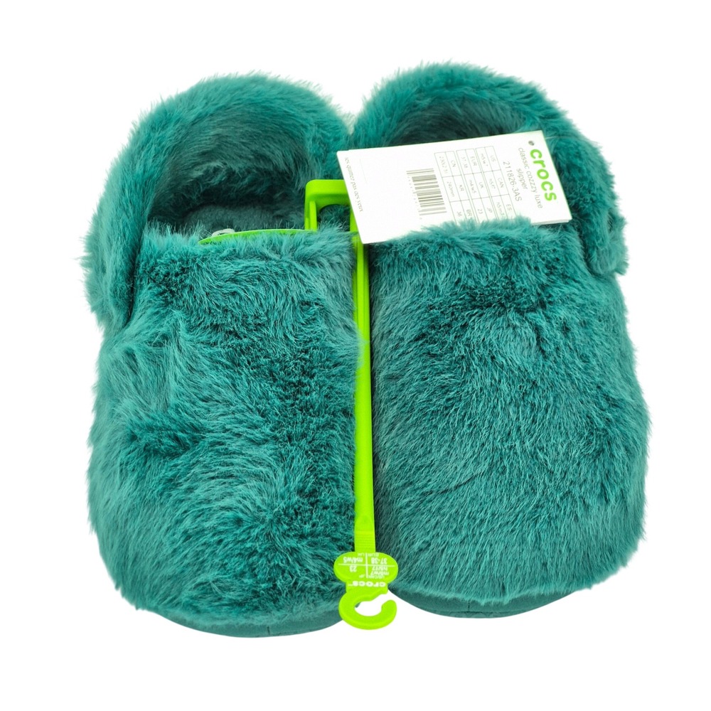 Crocs Classic Cozzzy Luxe Slipper Adult Women's Size 7 Hosta Turquoise Teal - Picture 9 of 16